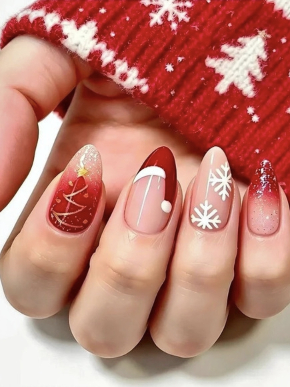 24 Pcs. Christmas Press-On Nails Set